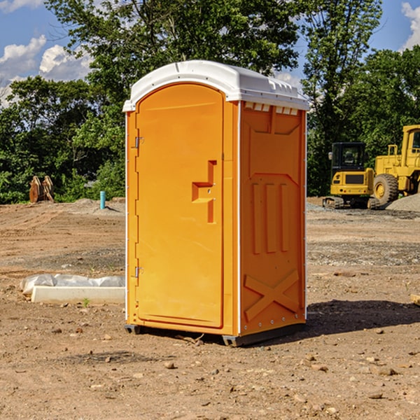 how often are the porta potties cleaned and serviced during a rental period in Whitefield OK